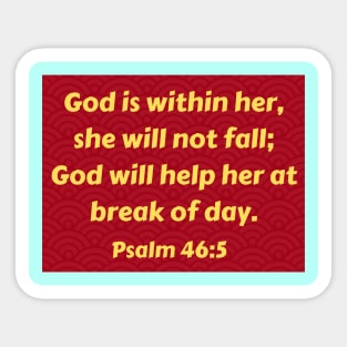 Bible Verse Psalm 46:5 Sticker